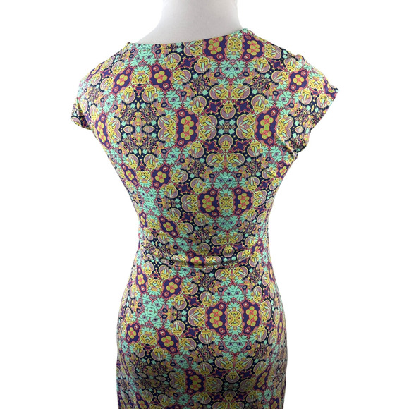 Title Nine Diamalete Shirt Dress Size Small Printed V Neck Geometric Golf Summer - Picture 8 of 12